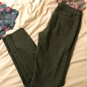 Green denim Prana jeans